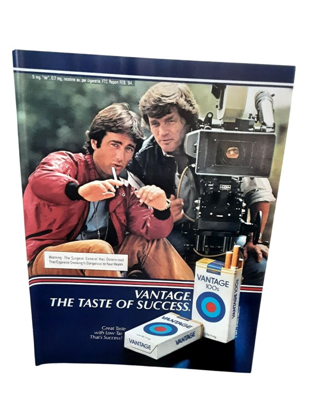1984 Vantage Cigarettes Print Ad Film Camera Crew Smoking
